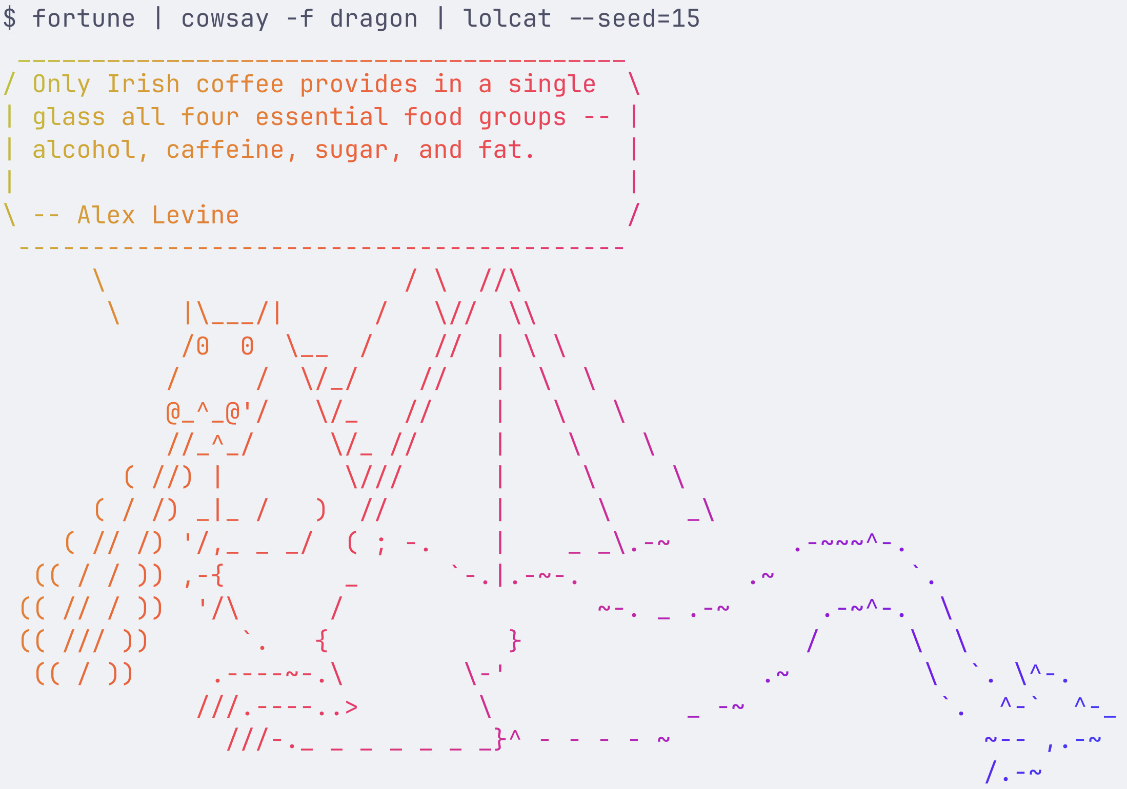 lolcat++ example output